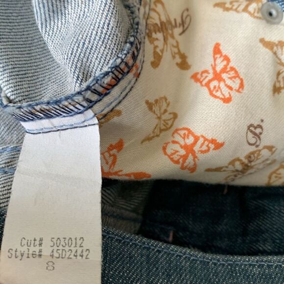 Frankie B. Butterfly Flare Jeans Women's Size 8 Tall Y2K Bling Hippie Boho Blue - Picture 12 of 13